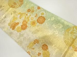 花丸文様織出し袋帯